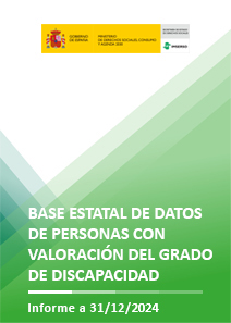 Portada del informe de la Base Estatal de personas con valoración del grado de discapacidad 2024